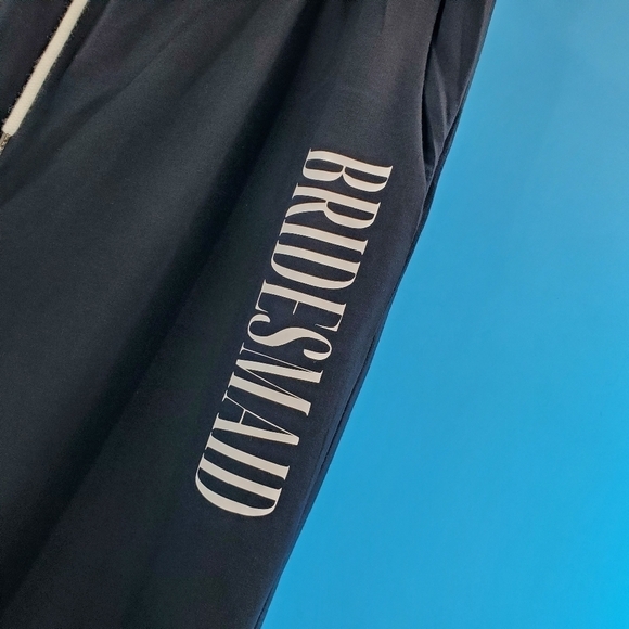 New "Bridesmaid" print black sweatpants 2XL - Picture 15 of 16